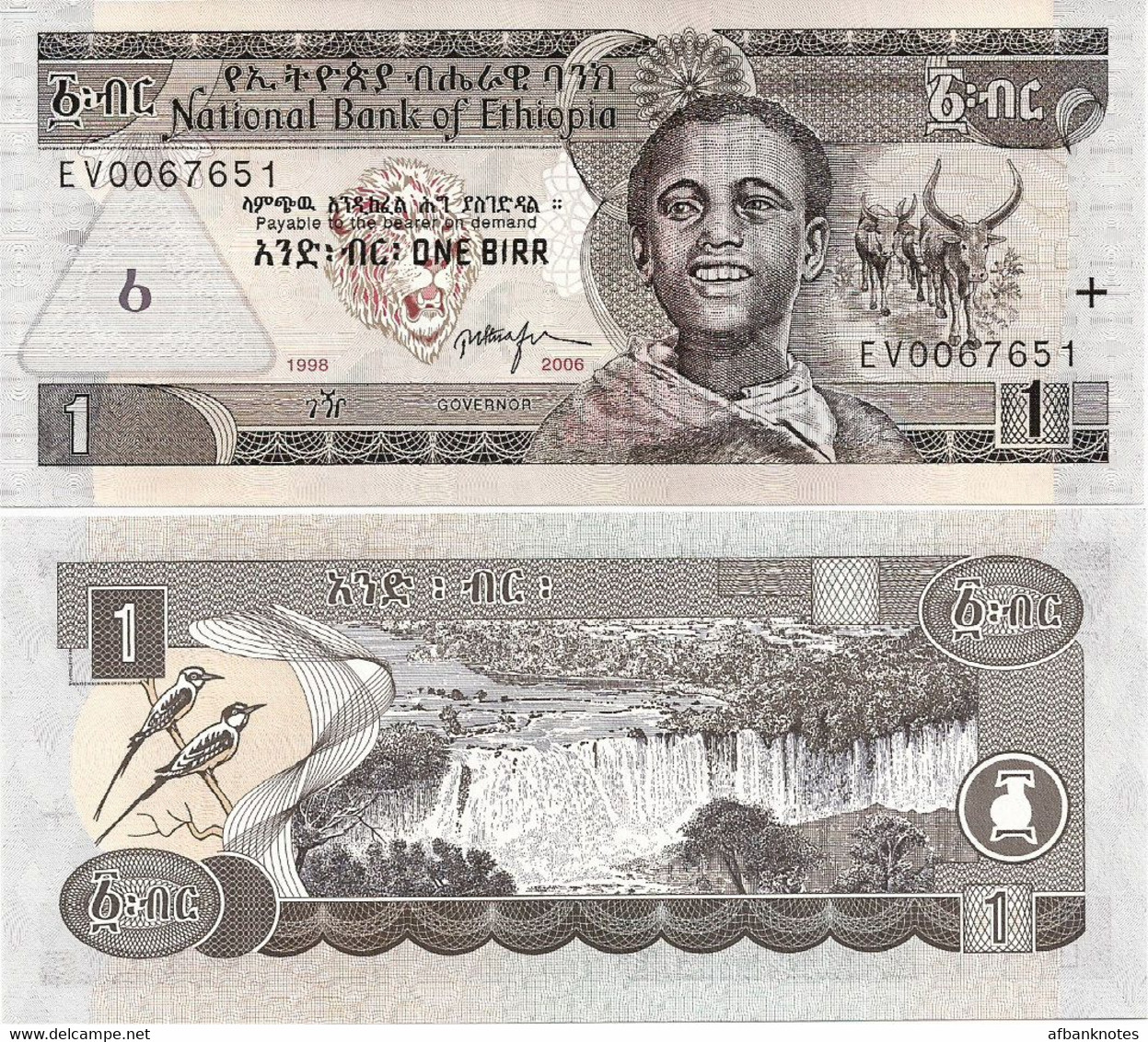 ETHIOPIA        1 Birr      P-46d       1998-2006       UNC - Etiopía