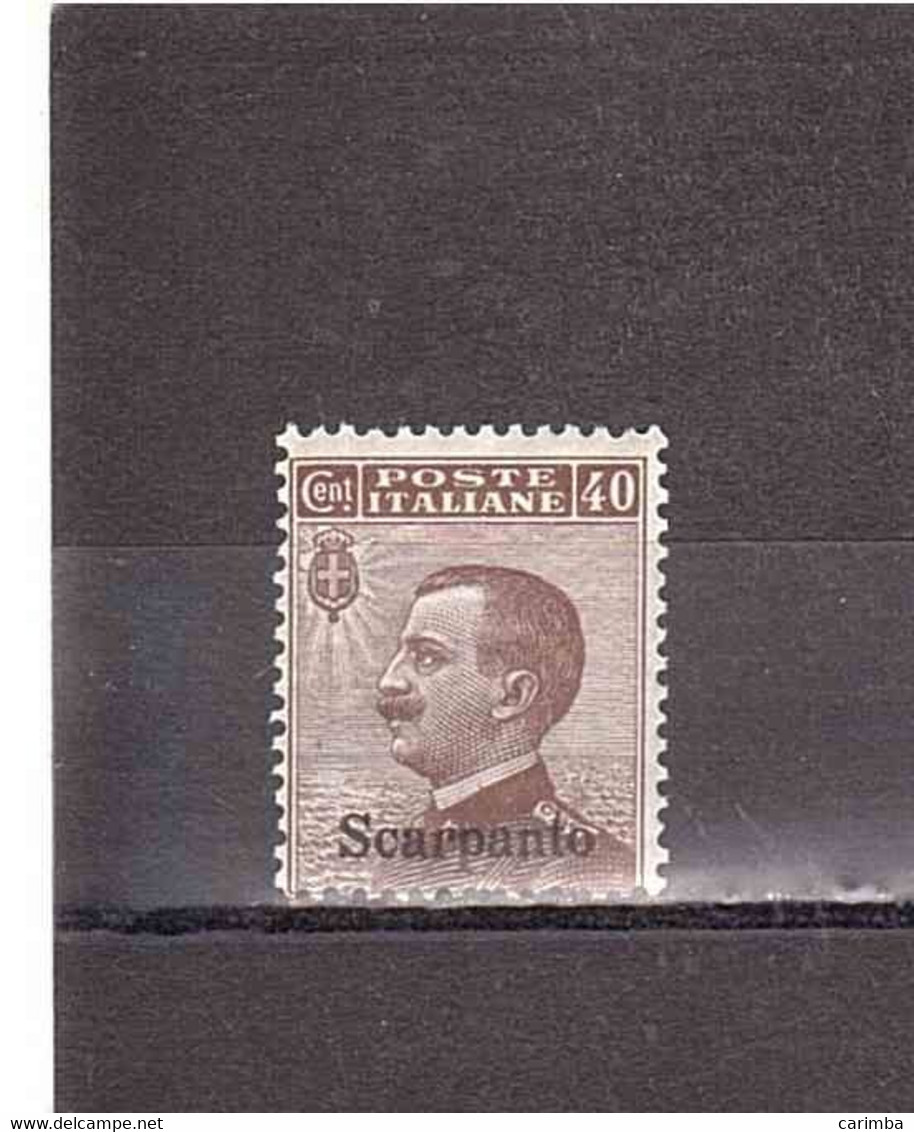 CENT 40 VITTORIO EMANUELE III - Egeo (Scarpanto)