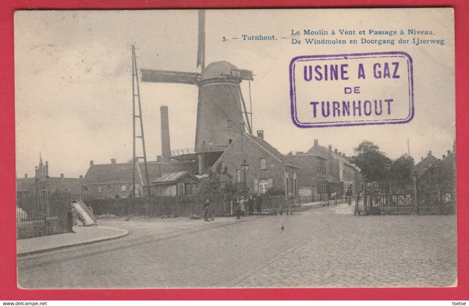 Turnhout - Top Kaart - De Windmolen En Doorgang Der Ijzerweg  -1913 ( Verso Zien ) - Turnhout