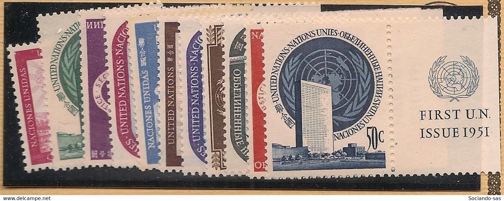 ONU / UNO - 1951 - N°Yv. 1 à 11 - Série Complète - Neuf Luxe ** / MNH / Postfrisch - Other & Unclassified