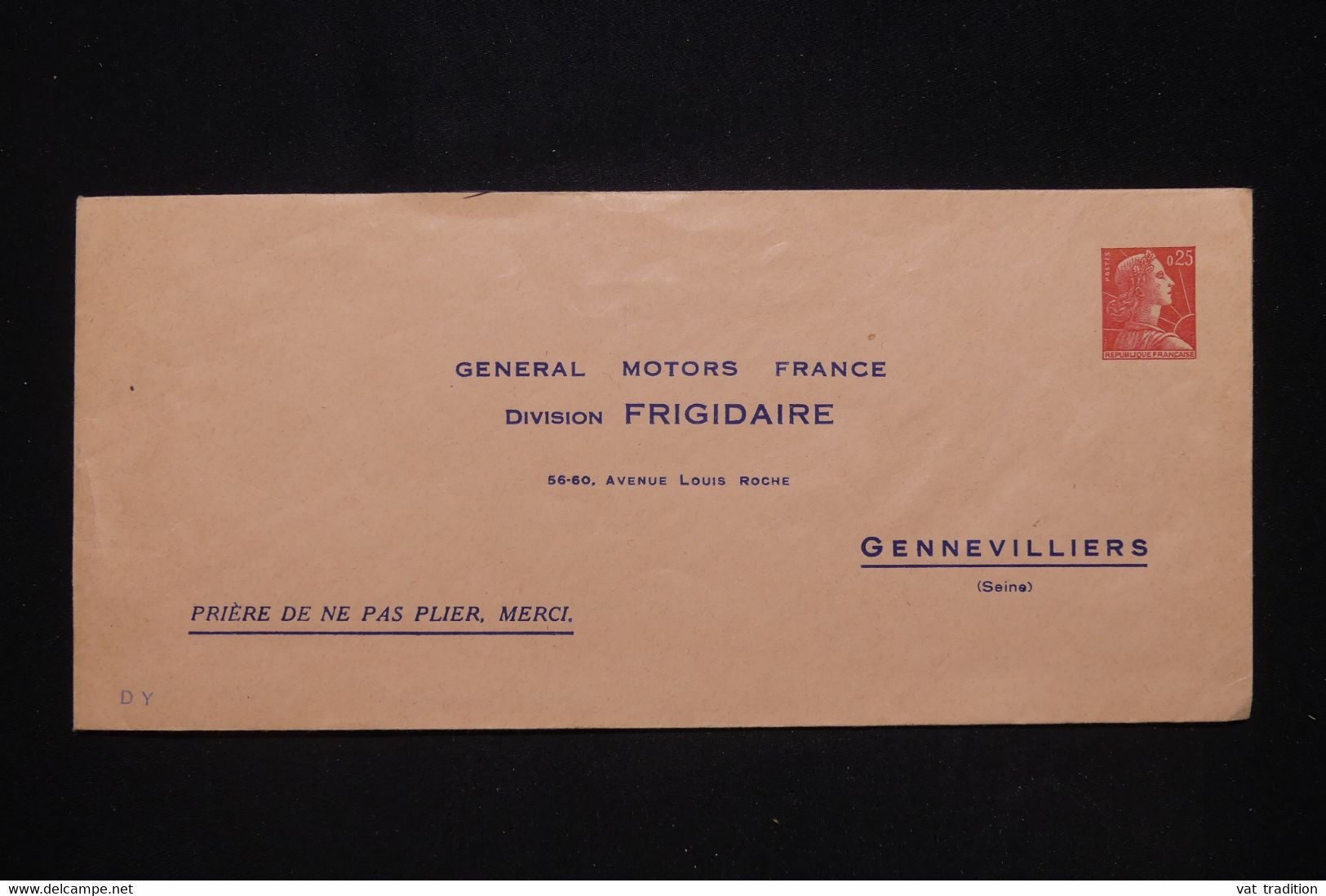 FRANCE - Entier Postal Type Muller 0f25 Timbré Sur Commande - Général Motors Frigidaire - L 91364 - Buste Postali E Su Commissione Privata TSC (ante 1995)