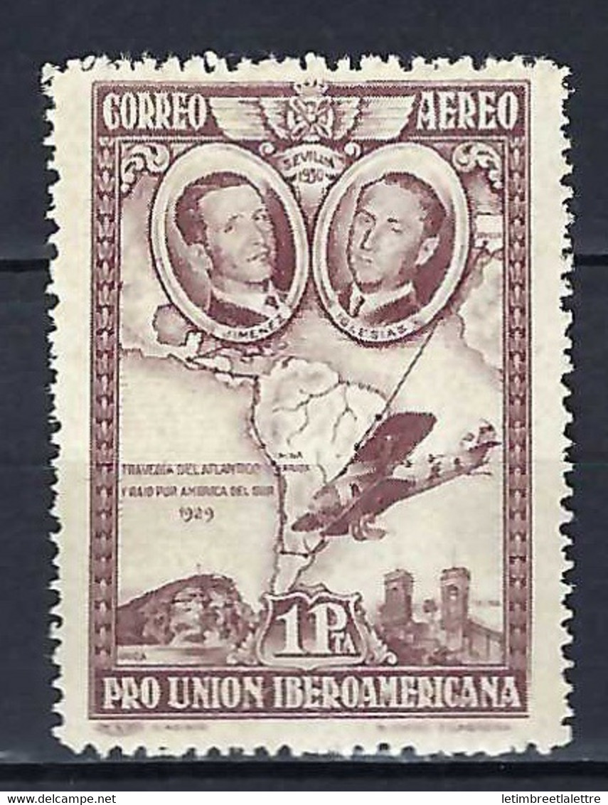 ⭐ Espagne - Poste Aérienne - YT N° 82 * - Neuf Avec Charnière - 1930 ⭐ - Neufs