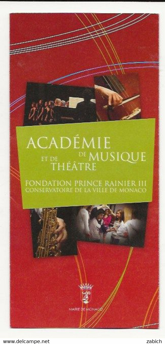 MONACO PROGRAMME ACADEMIE DE MUSIQUE RAINIER III - Programma's