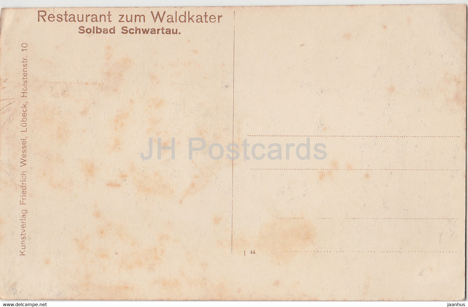 Solbad Schwartau - Restaurant Zum Waldkater - Old Postcard - Germany - Unused - Bad Schwartau