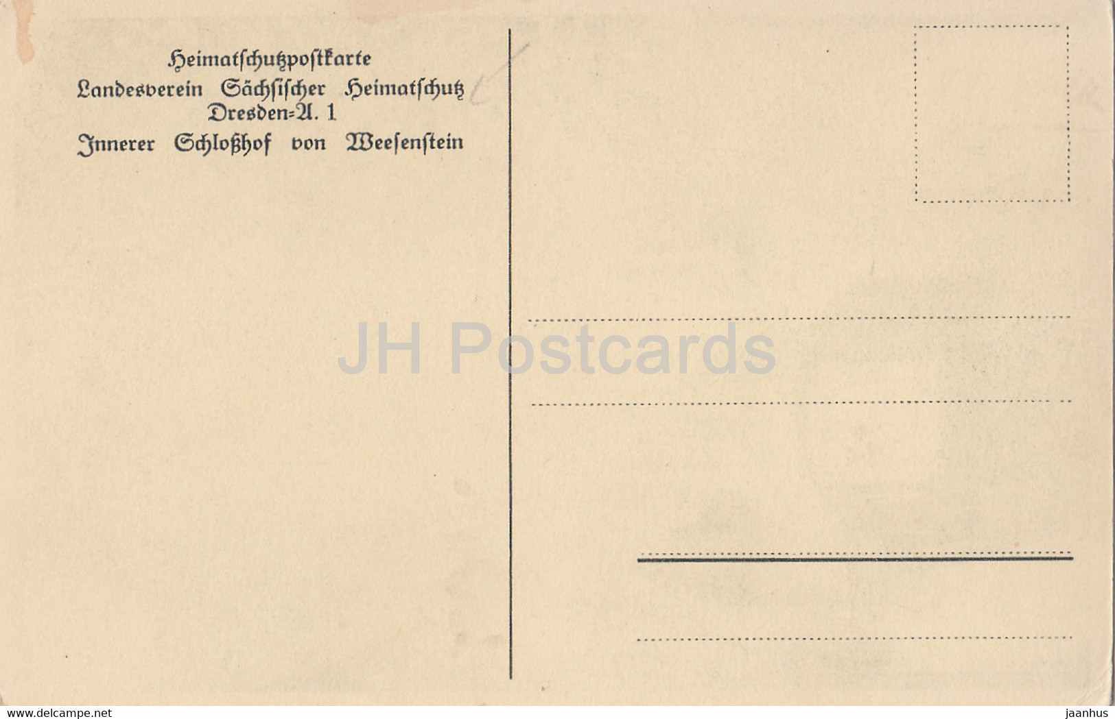 Innerer Schlosshof Von Weesenstein - Castle - Old Postcard - Germany - Unused - Weesenstein A. D. Müglitz
