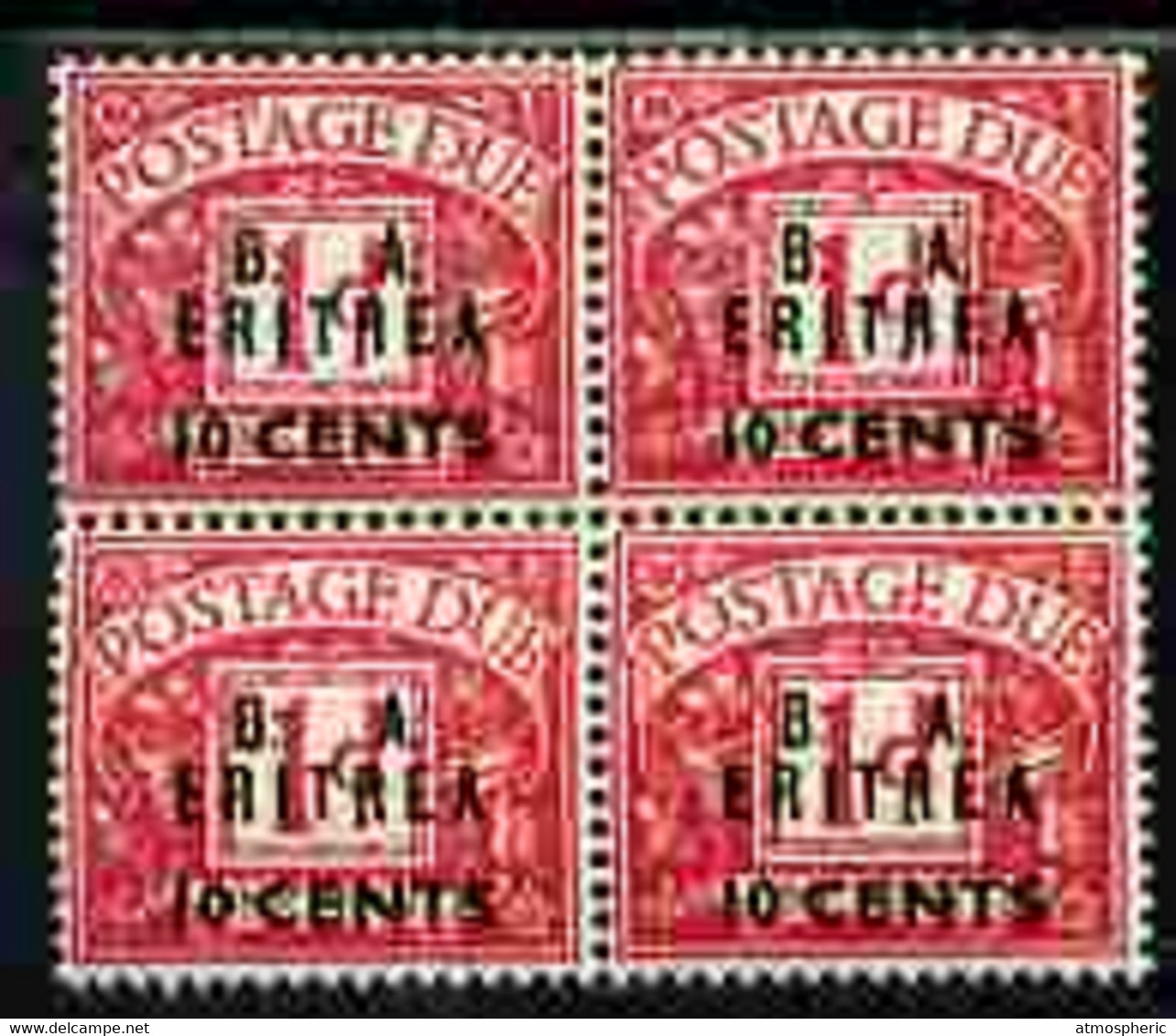 British Occupations Of Italian Colonies - Eritrea 1950 KG6 British Administration Postage Due 10c On 1d Overprinted BA E - Eritrea