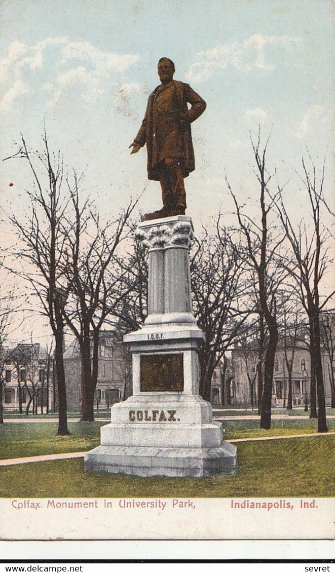 INDIANAPOLIS  - Colfax   Monument In University  Park - Indianapolis