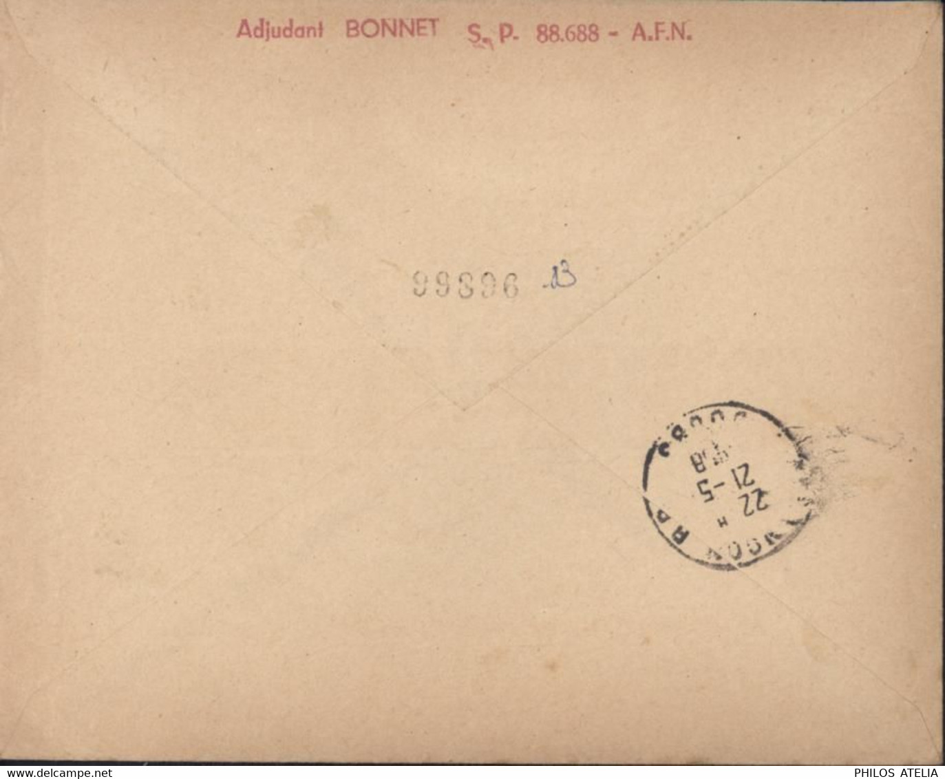 Enveloppe Illustrée DIFOR Diffusion Horlogère Besançon Recommandé SP 87053 CAD Poste Aux Armées A.F.N. 13 5 58 Algérie - Armeestempel (vor 1900)