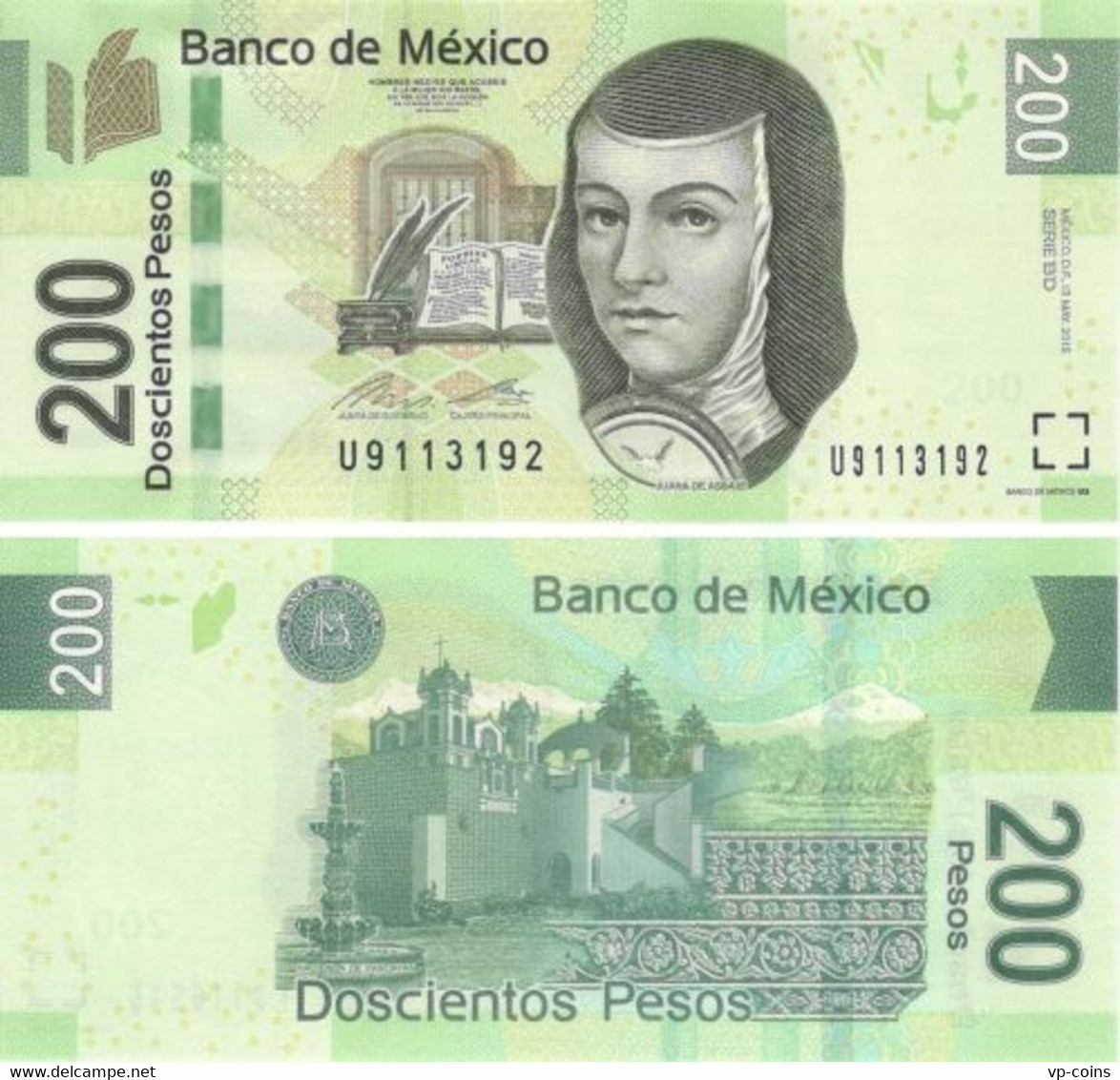 Mexico 200 Petakas 2015 UNC - Mexico