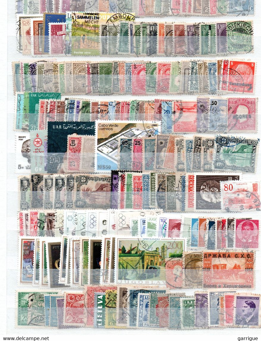 MONDE ENTIER sauf France : plus de 8200 timbres différents