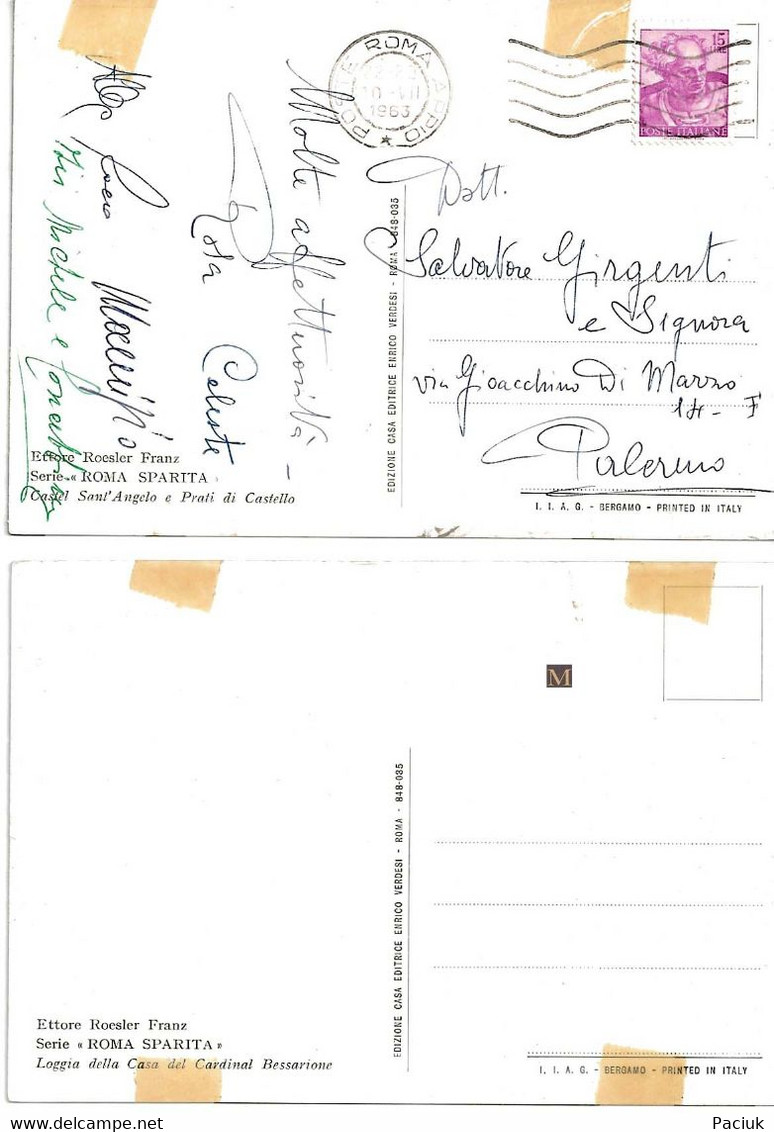 Roma Sparita - Da Aquarelli Di E. Roesler Franz - 15 Cartoline - Collections & Lots