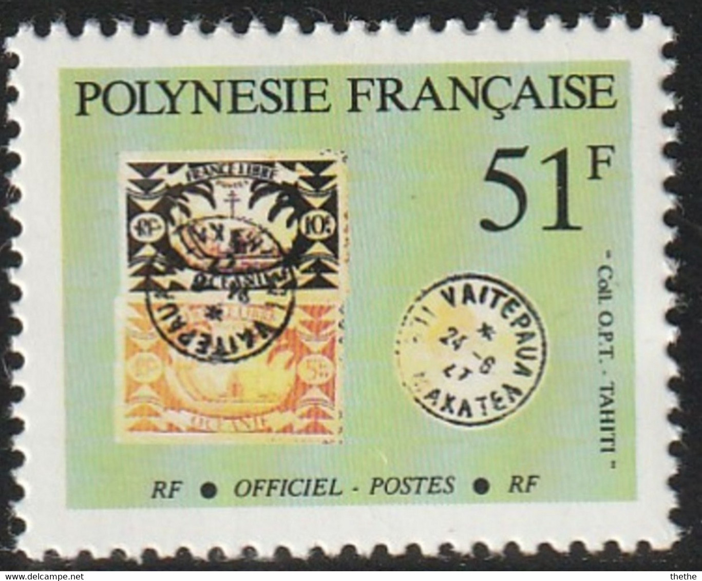 POLYNESIE -  Timbres Et Cachets Sur Timbres - Oficiales