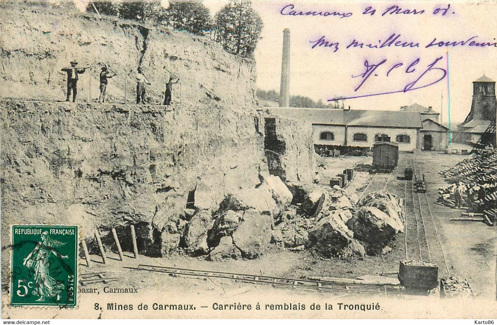 Carmaux * Les Mines * Carrière à Remblais De La Tronquié * Cheminé Charbon Mine - Carmaux