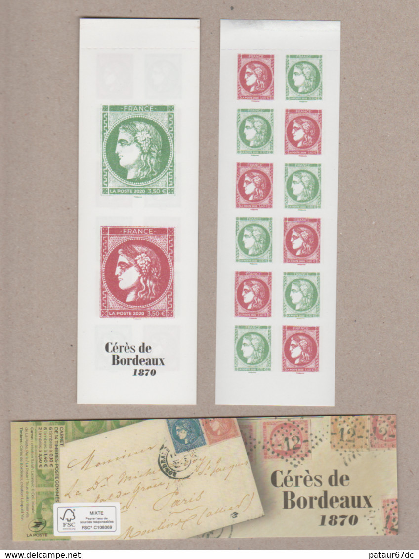 FRANCE / 2020 / Y&T N° 5450/5453 ** : Les 4 Valeurs Du Carnet "150 Ans De La Cérès De Bordeaux 1870" X 1 (en Paires) - Ongebruikt