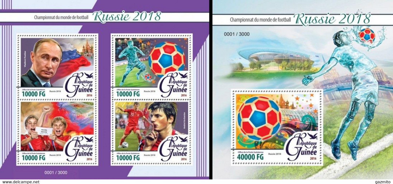 Guinea 2016, Sport, Football World Cup In Russia, 4val In BF +BF - 2018 – Rusia