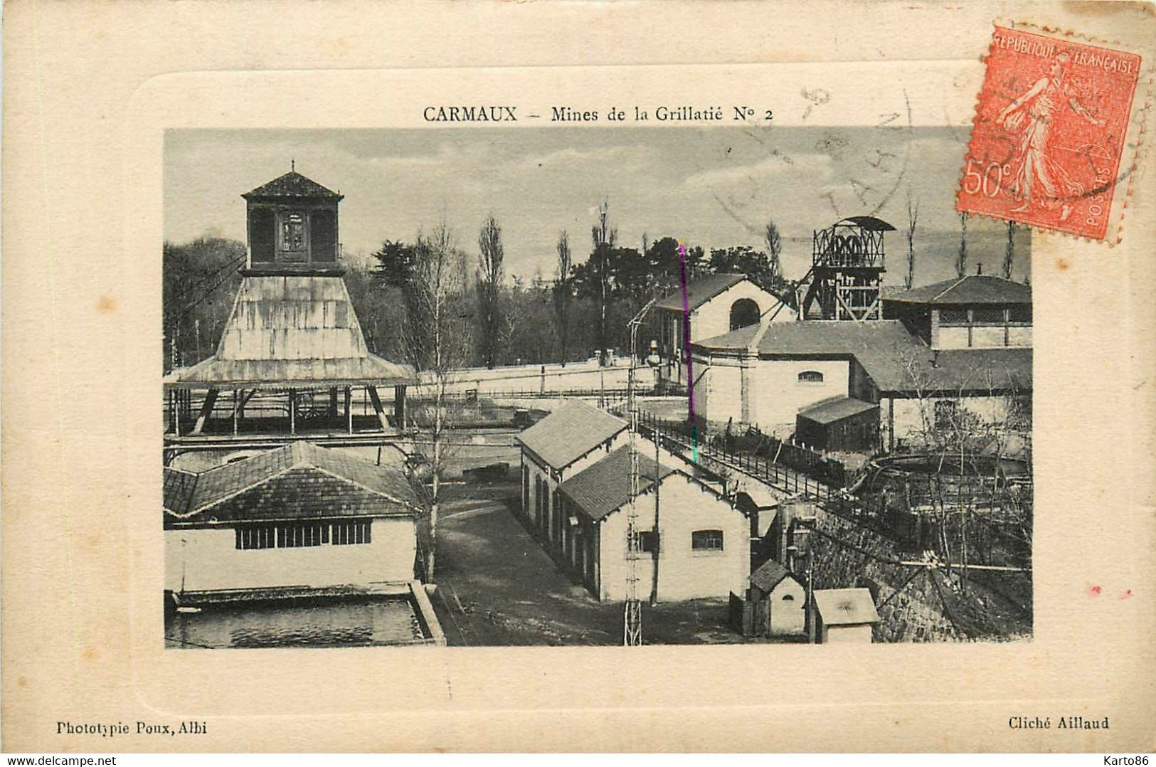 Carmaux * La Mine De La Grillatié N°2 * Puits Cheminée Charbon - Carmaux