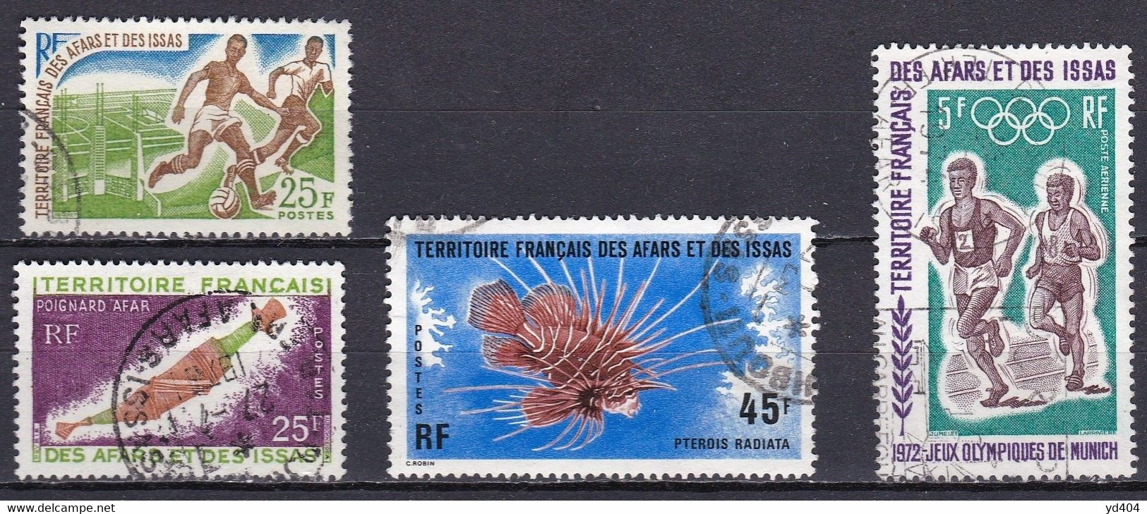 CF-AF-01 – FRENCH COLONIES – AFARS & ISSAS – 1967-76 - USED LOT - CV 9 € - Used Stamps