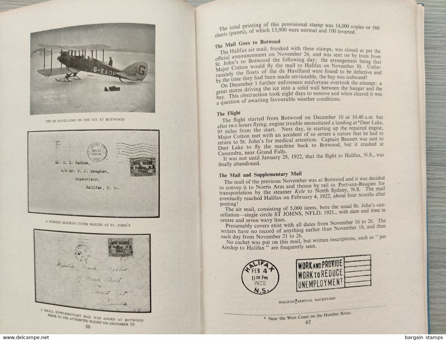 Newfoundland Air Mails 1919-1939 - Dalwick and Harmer - Harmer Ltd London - 1953