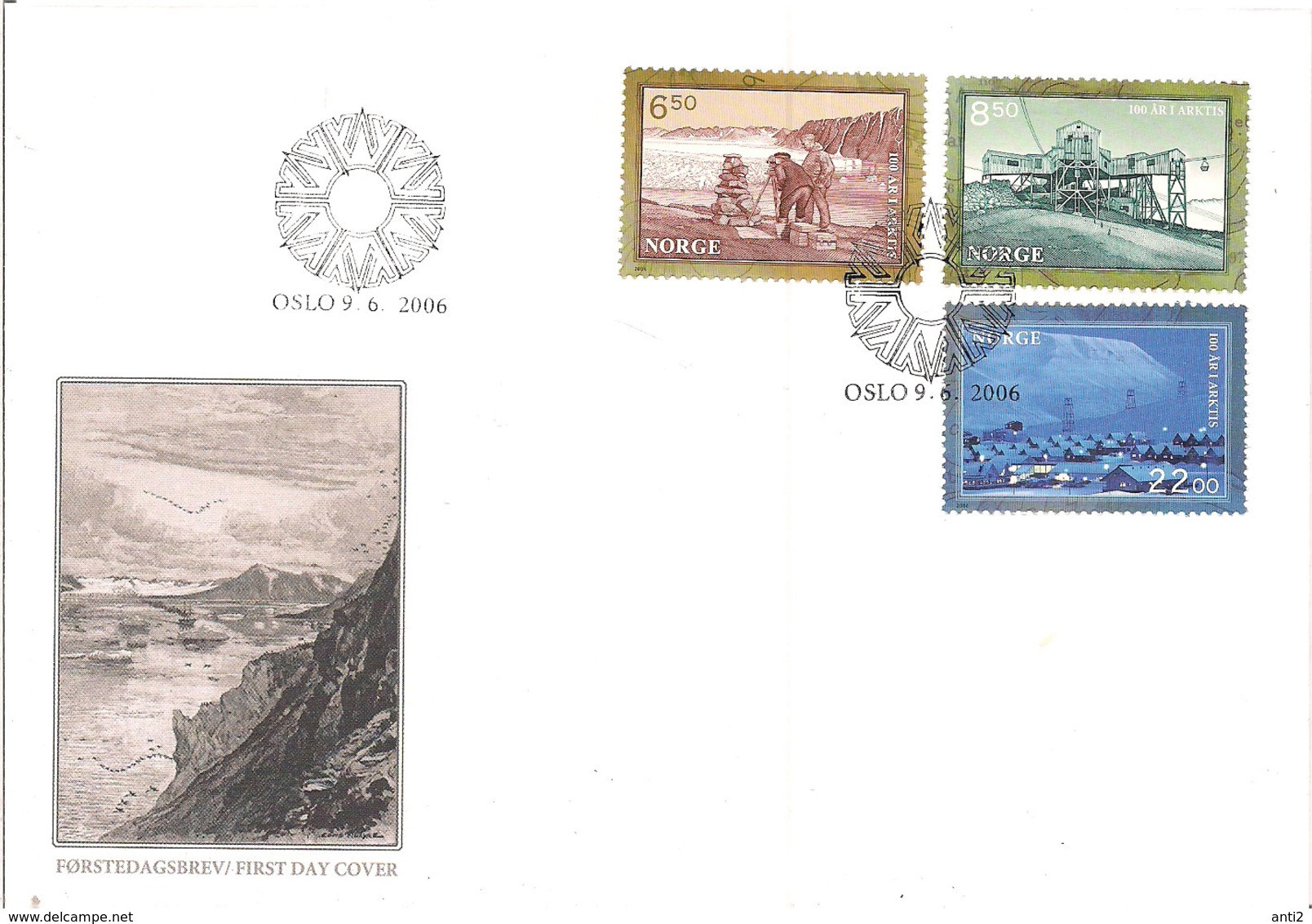 Norge Norway  2006 -Spitzbergen, Longyearbyen Mi  1578-1580, FDC - Storia Postale