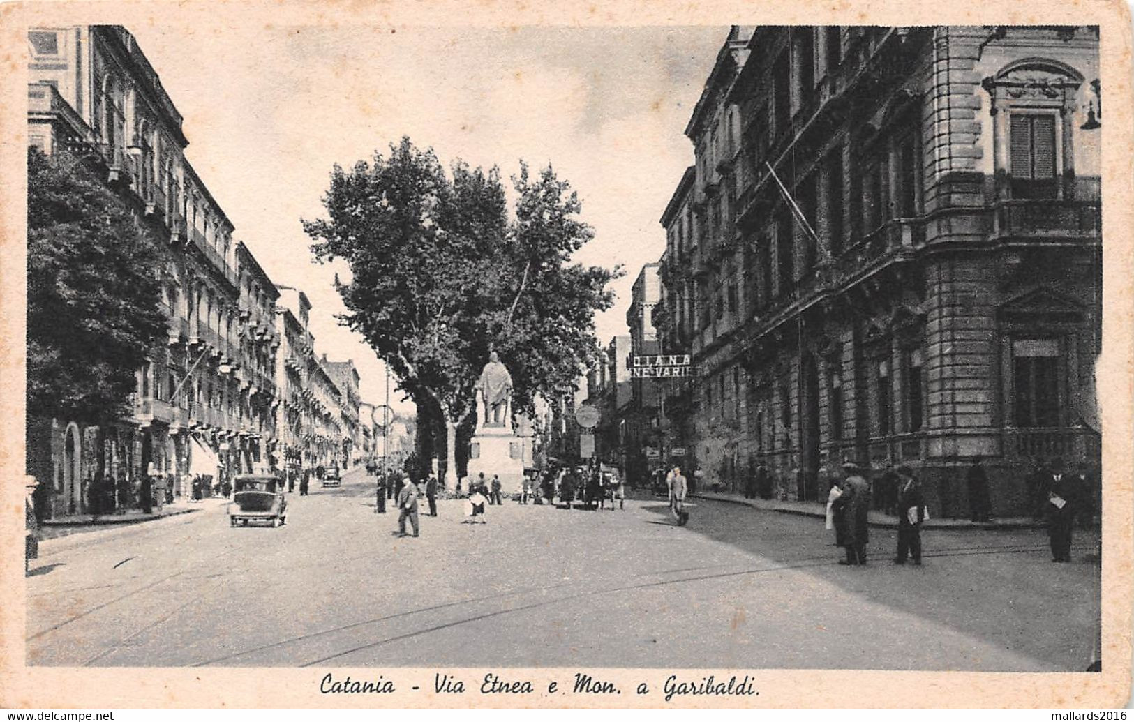 CATANIA - VIA ETNEA E MON A GARIBALDI ~ AN OLD REAL PHOTO POSTCARD #211737 - Catania