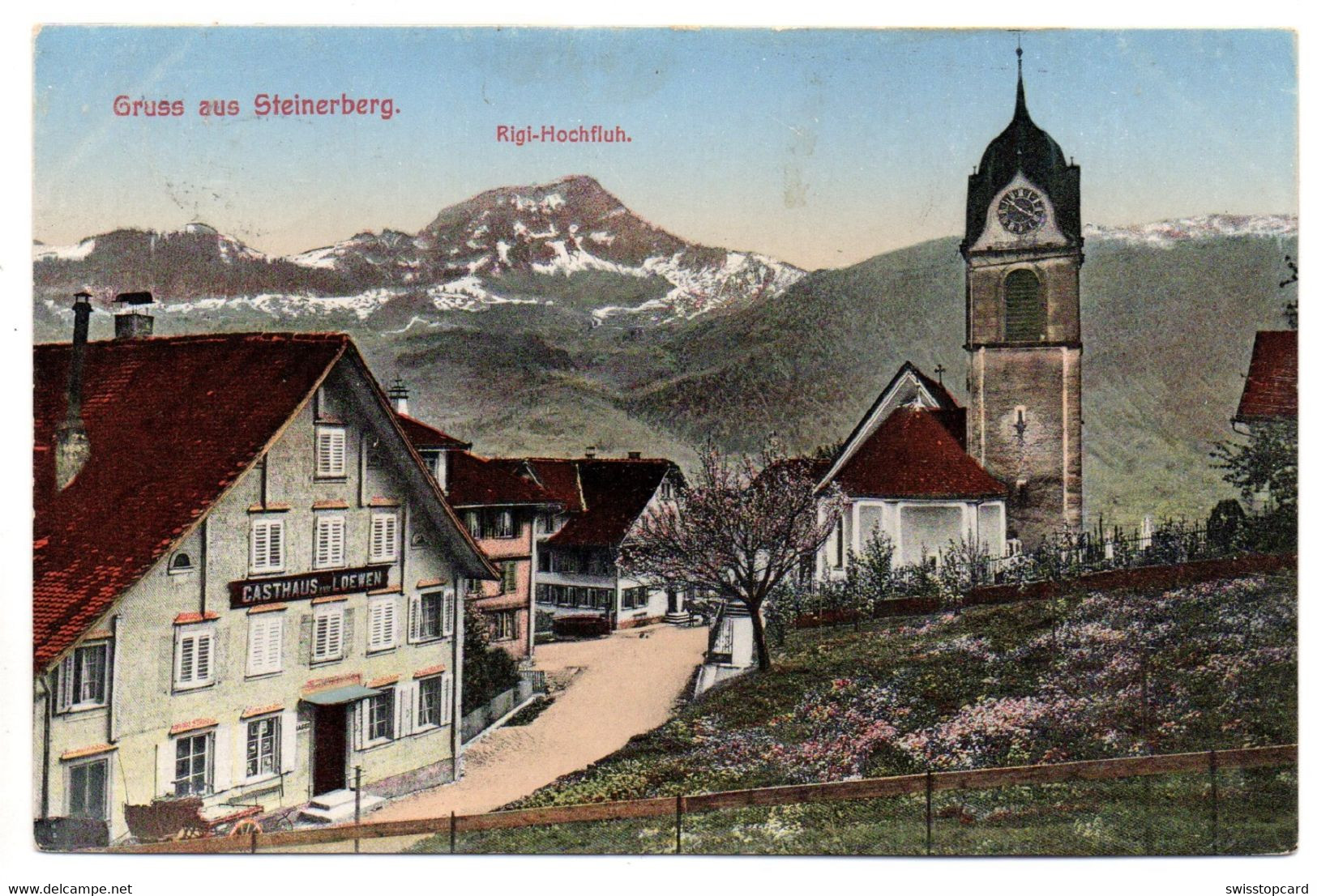 Gruss Aus STEINERBERG Gasthaus Löwen Gel. 1912 N. St. Gallen - Steinerberg