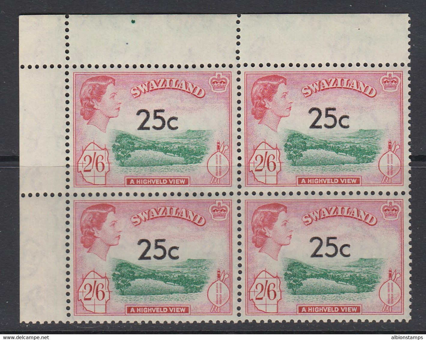 Swaziland, Scott 76a (SG 74a), MNH Block Of Four - Swasiland (...-1967)