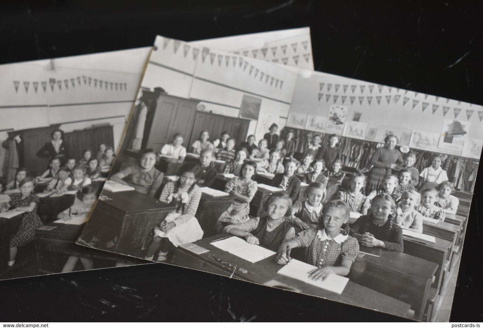 Two Photos Children's Class Nazi Germany Only Girls School Third Reich - Other & Unclassified