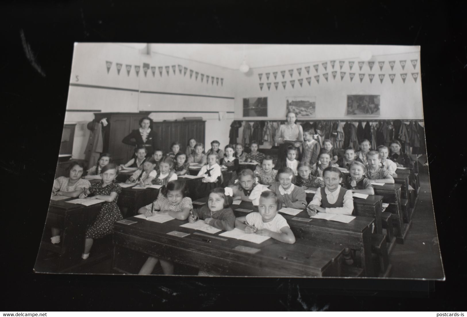 Two Photos Children's Class Nazi Germany Only Girls School Third Reich - Other & Unclassified