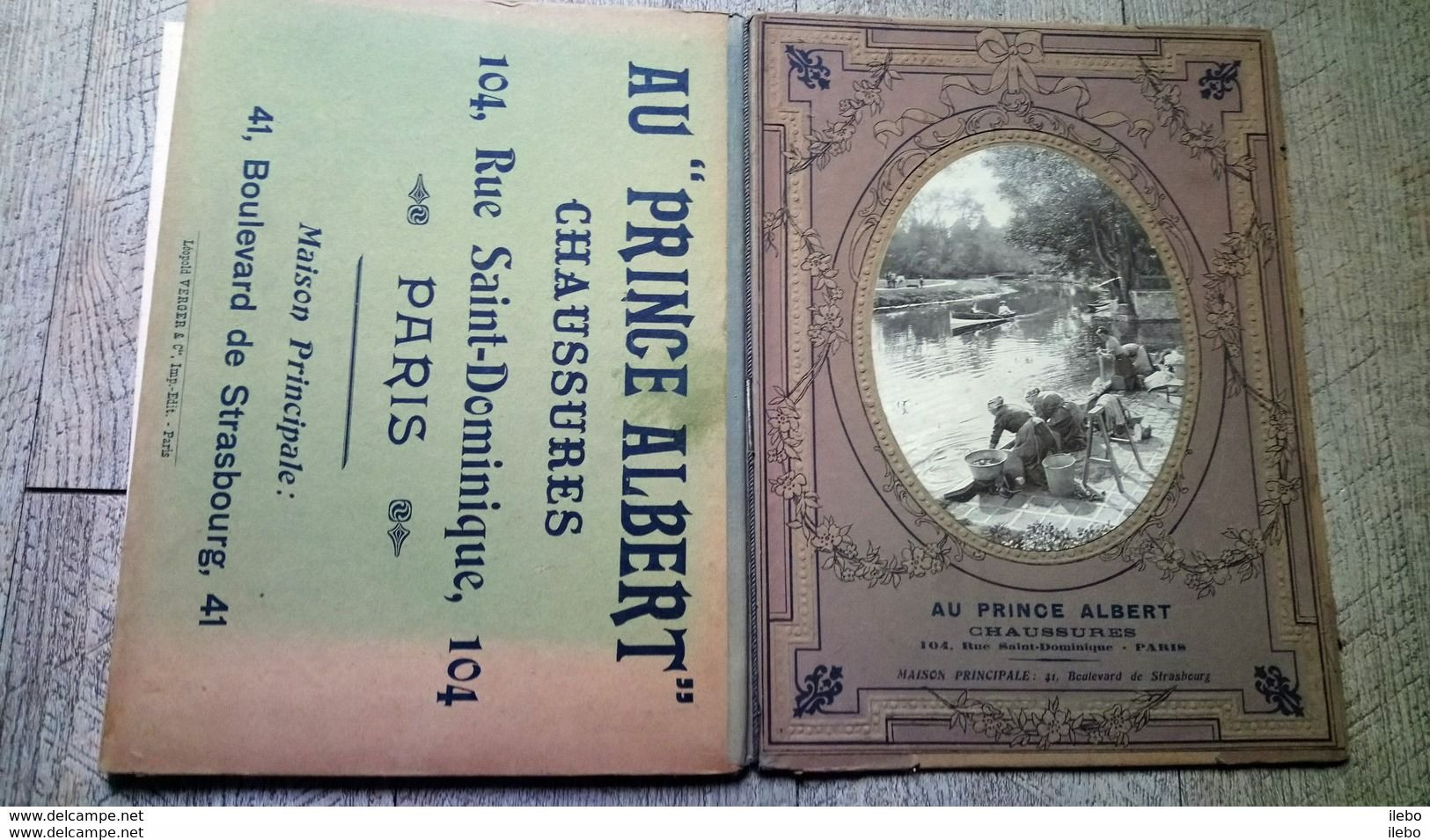 Calendrier Buvard  Porte Lettres 1910 Au Prince Albert Chaussures Paris Lavandières - Groot Formaat: 1901-20