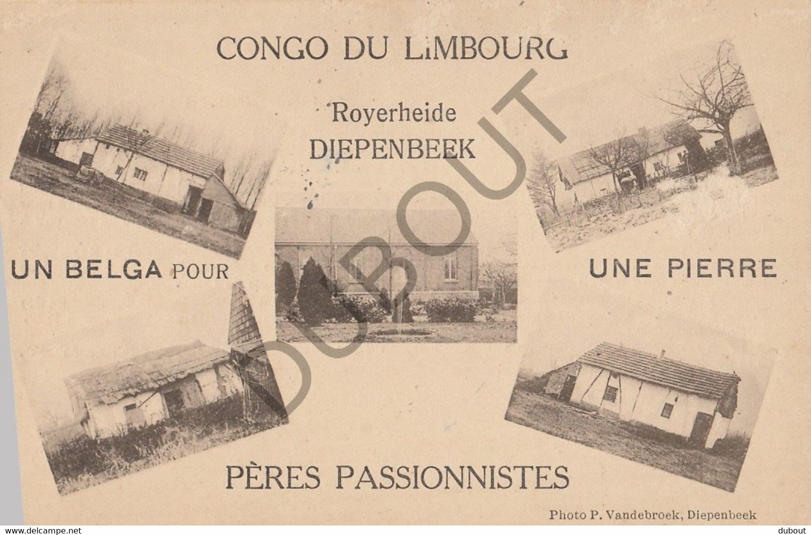 DIEPENBEEK - Royerheide - Congo Du Limbourg - Un Belga Pour Une Pierre - Pères Passionnistes  (C549) - Diepenbeek