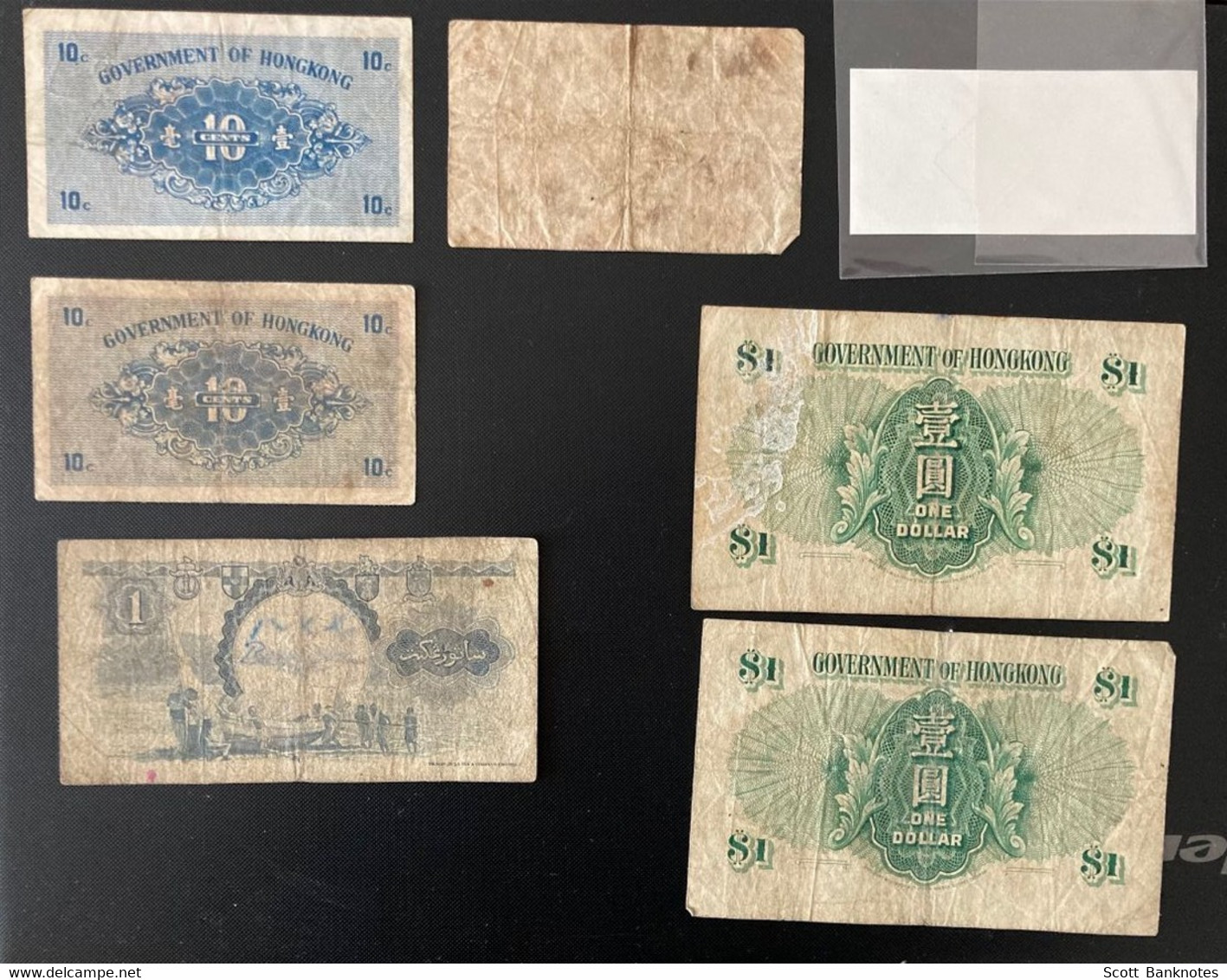 11 X Banknotes From Hong Kong, Singapore And Malaya - Hong Kong