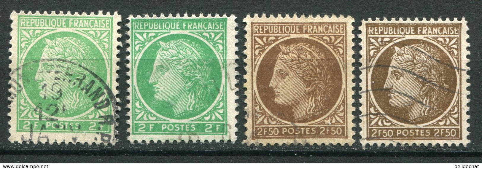 21075 FRANCE N°680/1 ° Cérés De Mazelin : Timbre Plus Grand Et Nuances  1945  TB - Gebraucht