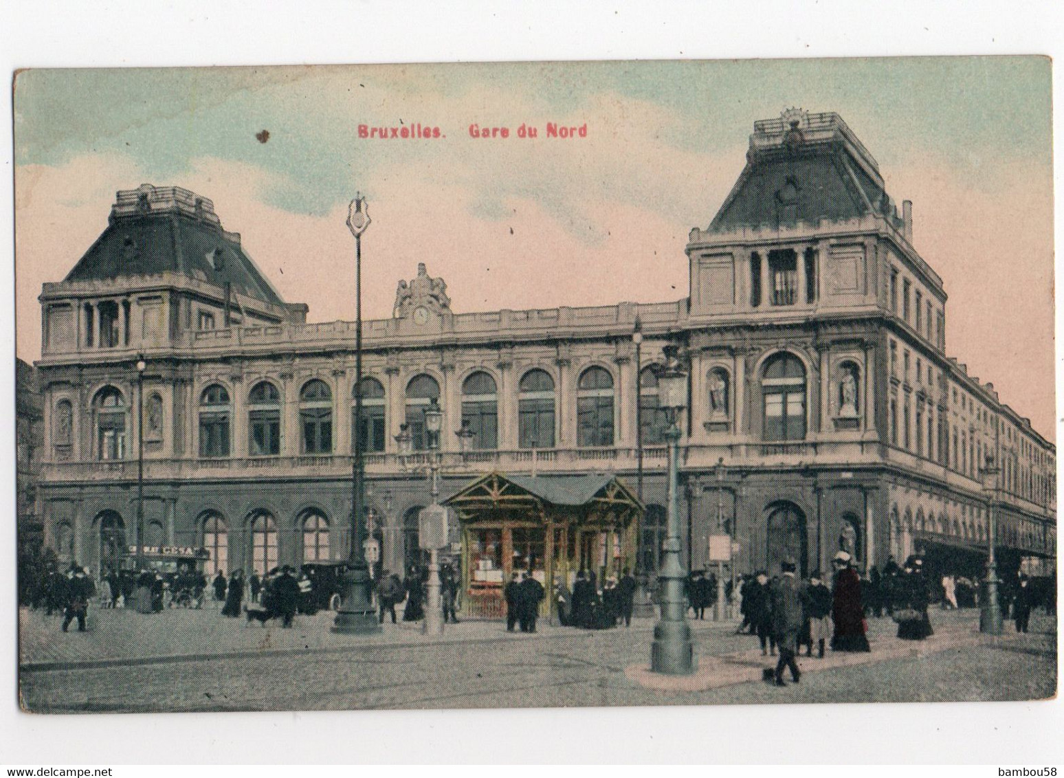 BRUXELLES * BELGIQUE * GARE DU NORD * Animation * KIOSQUE * Carte Colorisée & Glacée - Brussel Nationale Luchthaven