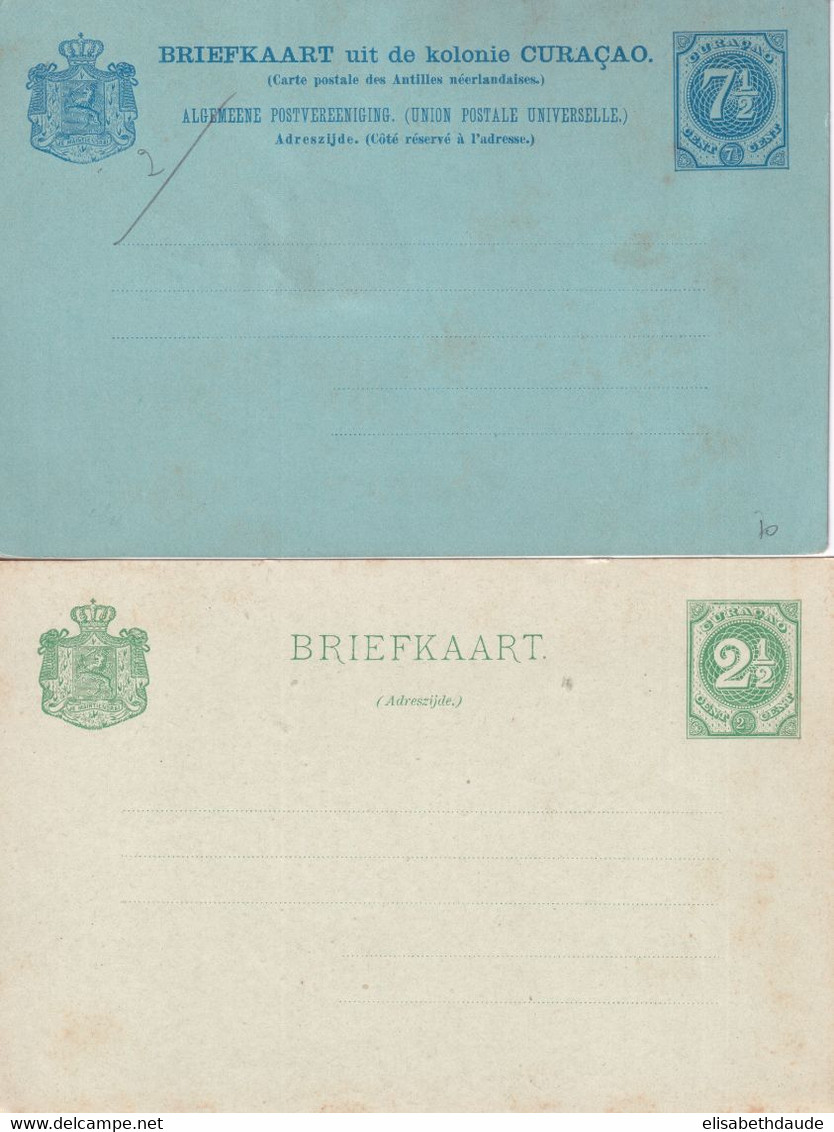 CURACAO - ENTIER POSTAL - 2 CARTES NEUVES ! - Curacao, Netherlands Antilles, Aruba