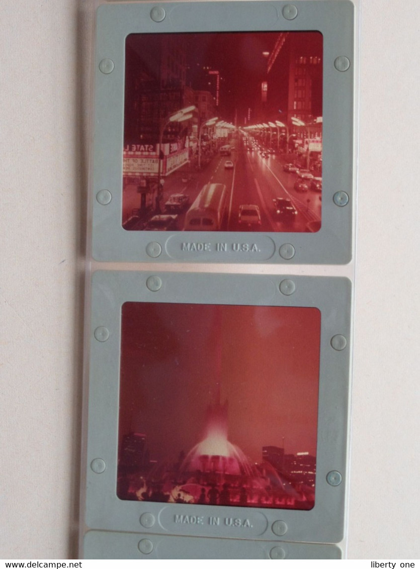 CHICAGO SCENES ( Set One VP-50 ) Pana-Vue Travel Color Slides By ARKES Photographic C° Inc.!