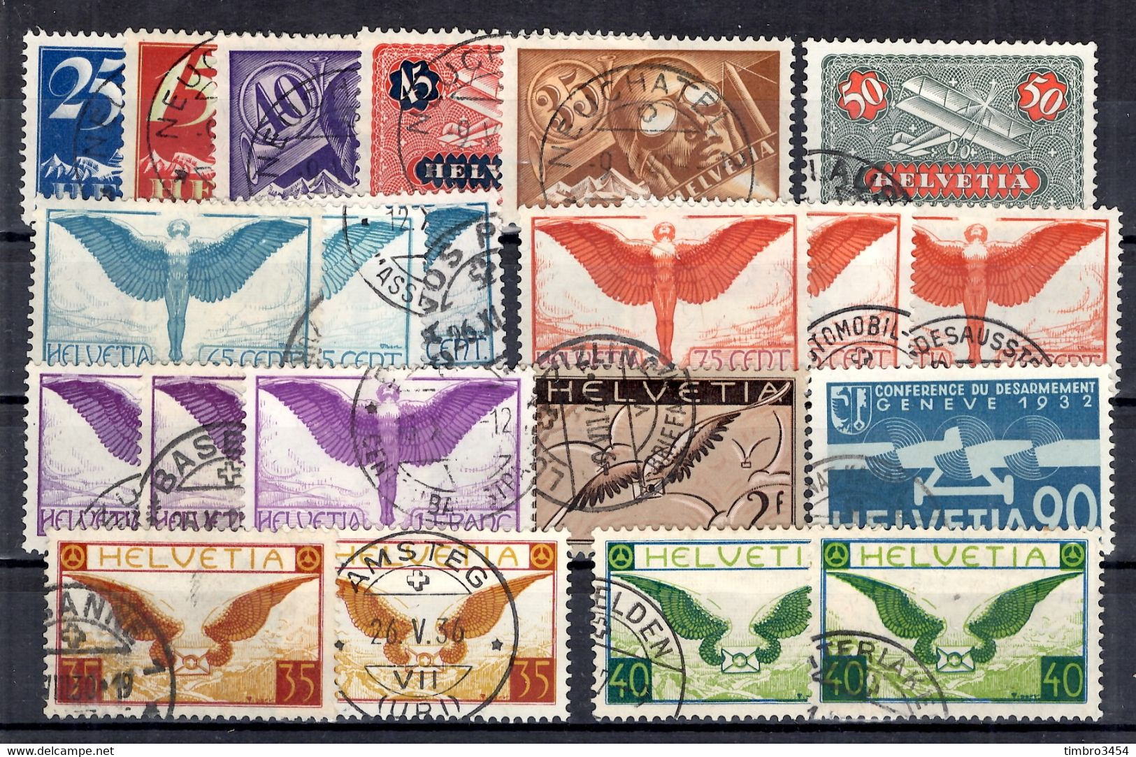 Suisse Belle Petite Collection De Poste Aérienne Oblitérés 1923/1932. Bonnes Valeurs. B/TB. A Saisir! - Usati