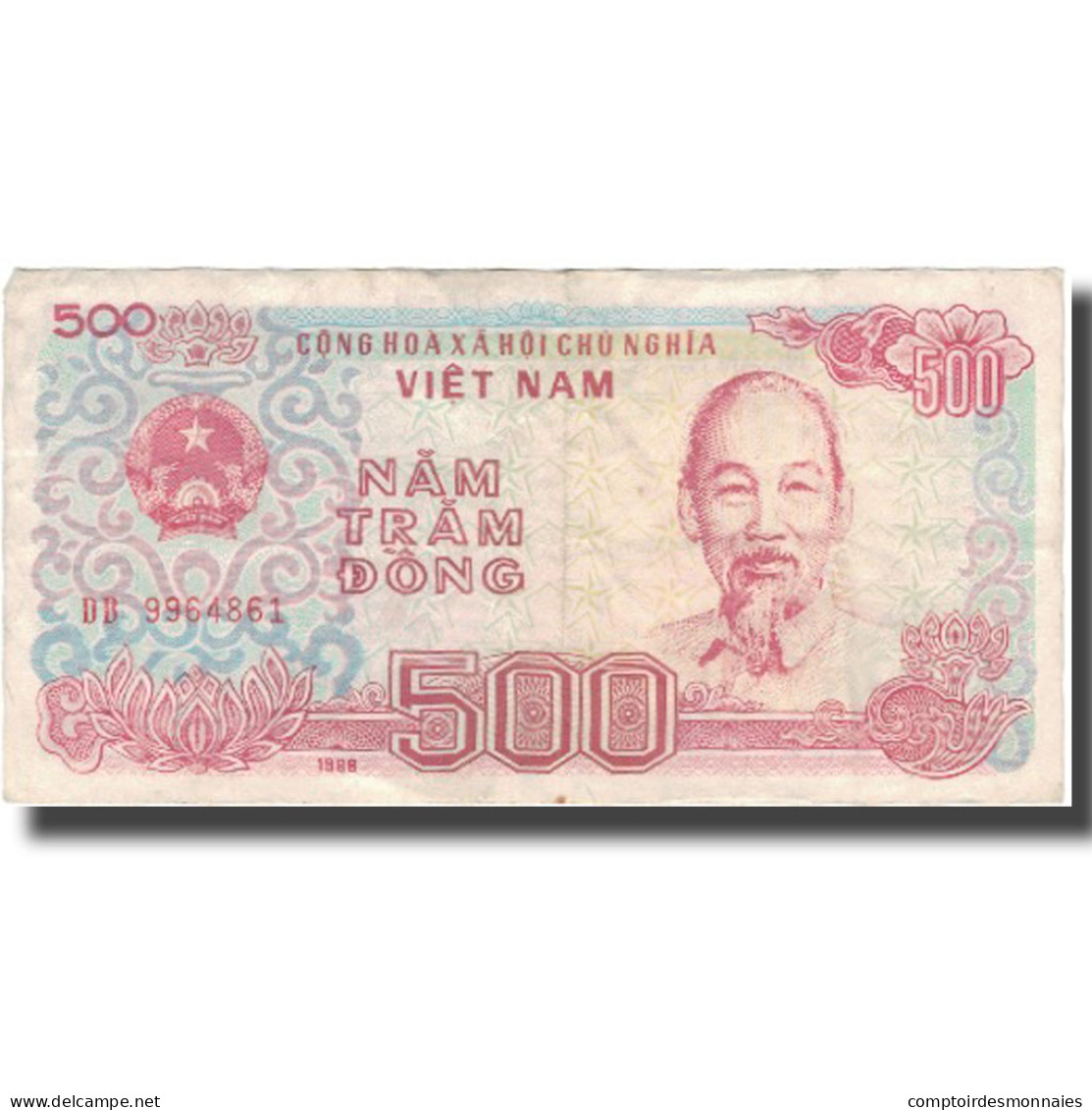 Billet, Viet Nam, 500 D<ox>ng, 1988, KM:101a, TB+ - Viêt-Nam