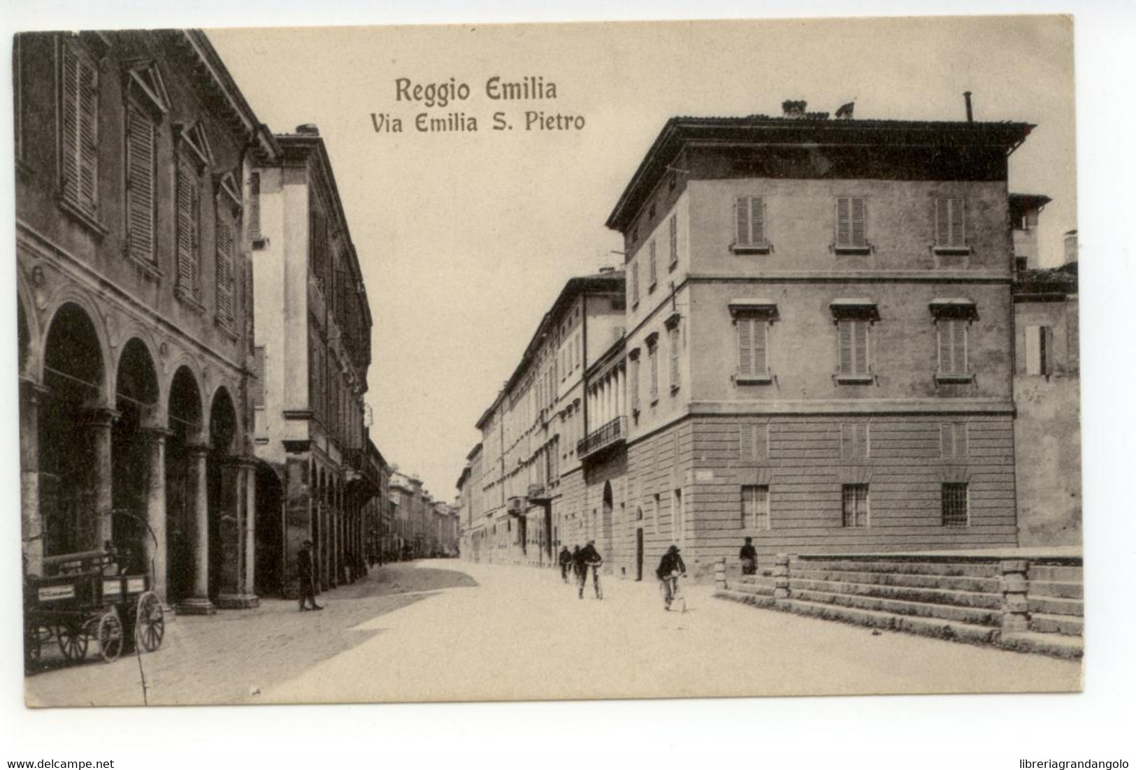 Cartolina Reggio Emilia Via Emilia S. Pietro Non Viaggiata Calesse - Reggio Emilia