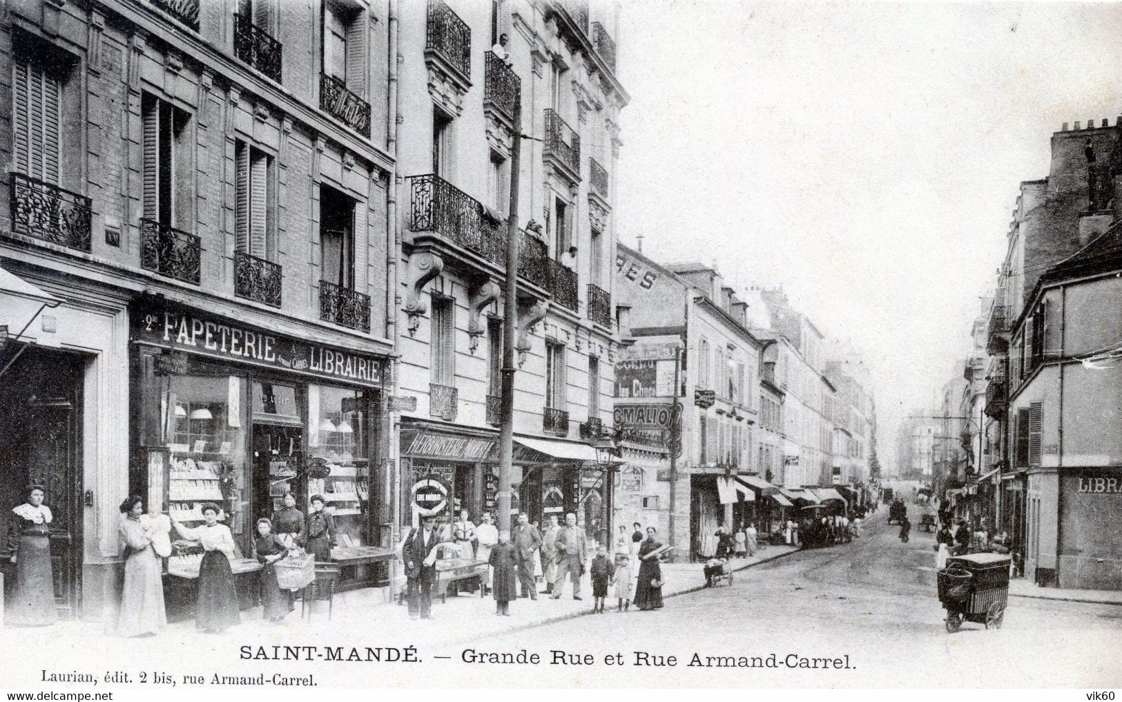 94   SAINT MANDE  LIBRAIRIE  PAPETERIE  GRANDE RUE ET  RUE ARMAND CARREL - Saint Mande