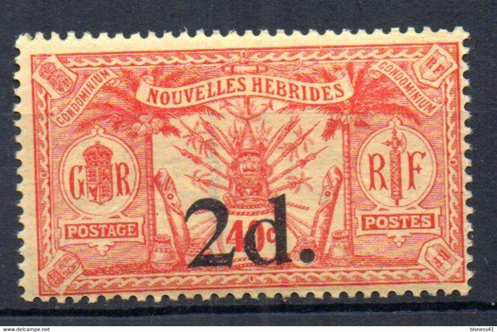 ColTGC Nouvelles Hébrides N° 69 Luxe Signé Calves Neuf XX MNH  Cote 752,00 € - Unused Stamps
