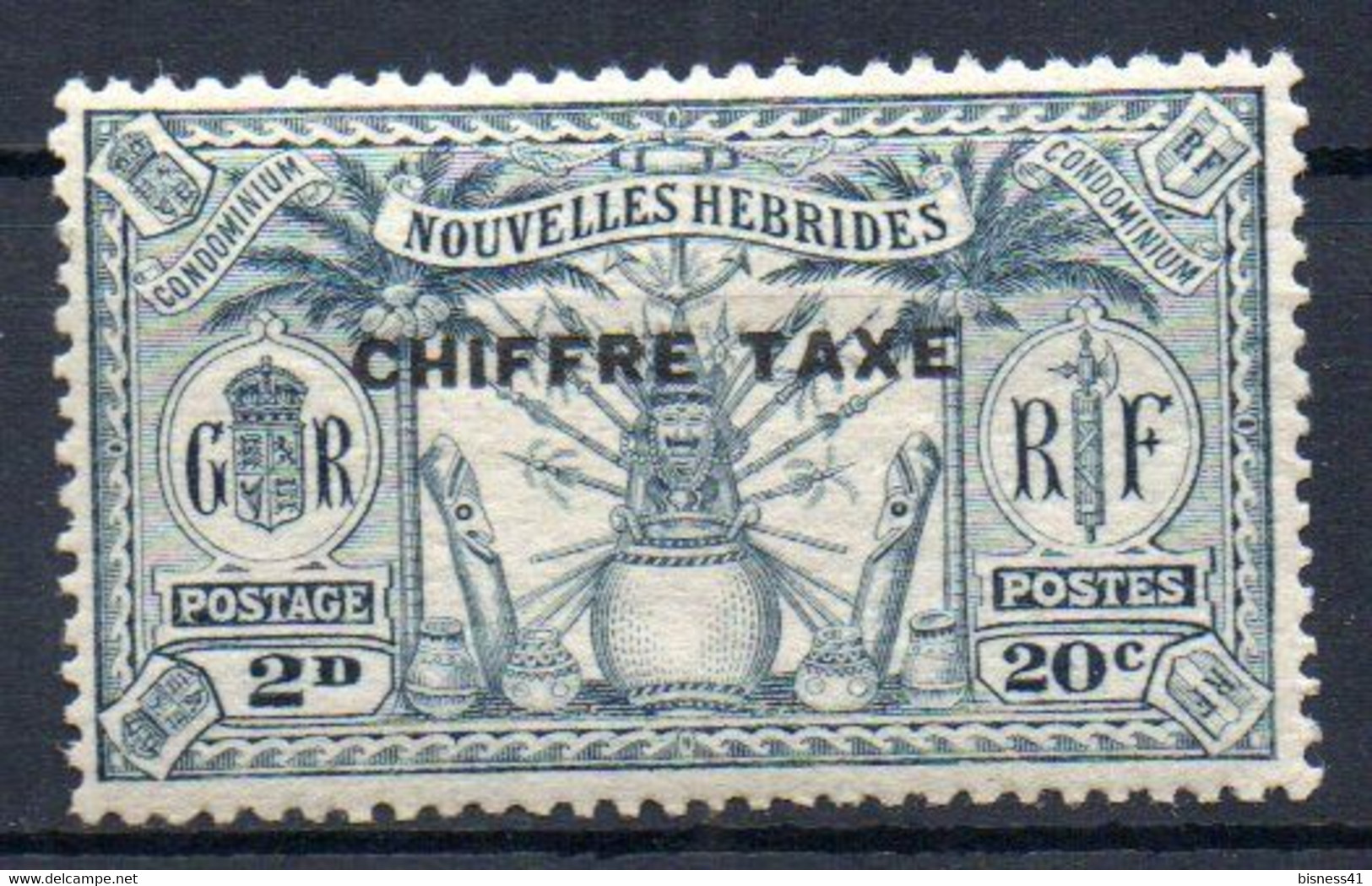 ColTGC Nouvelles Hébrides Taxe N° 2 Neuf XX MNH  Cote 112,00 € - Impuestos