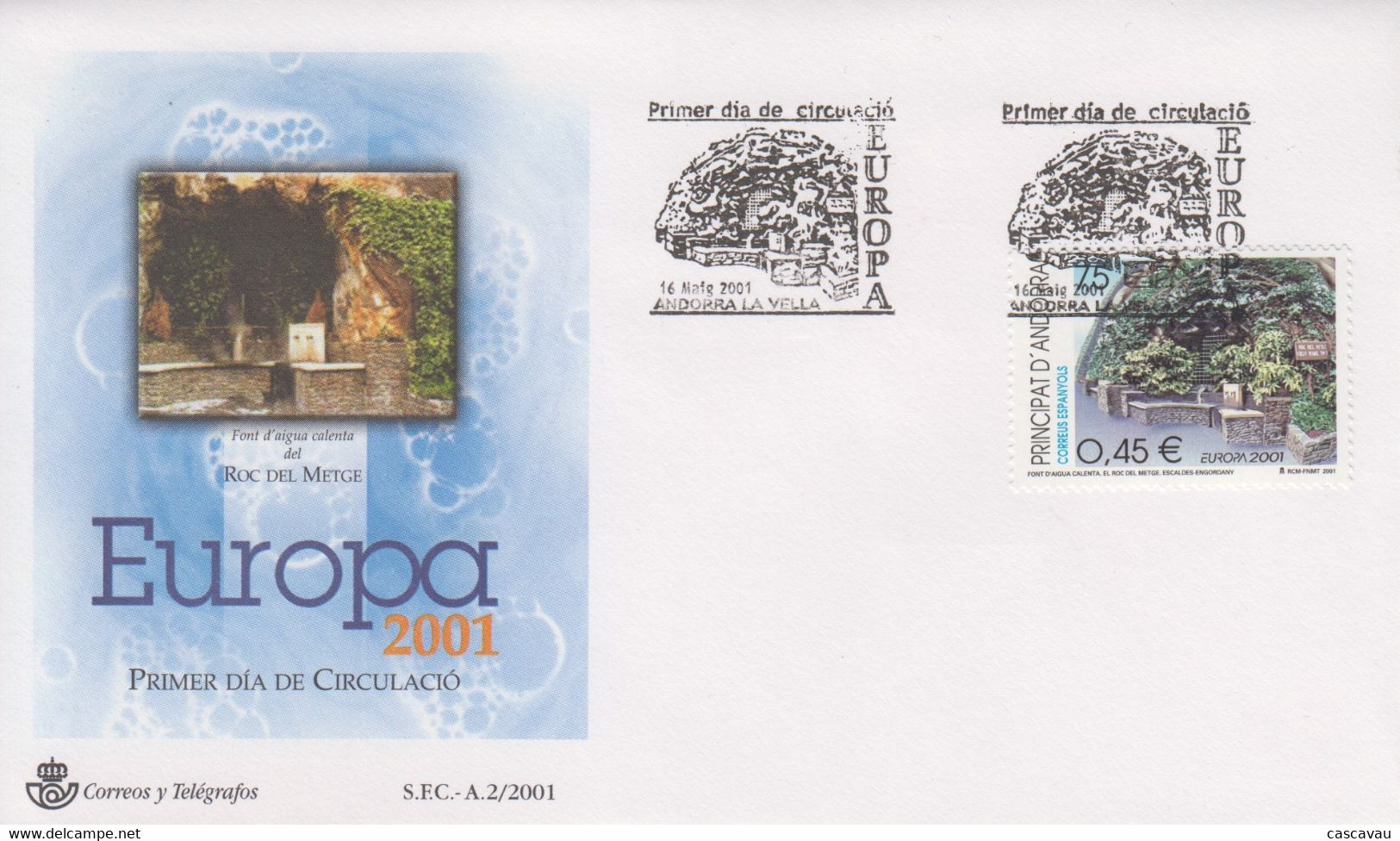 Enveloppe  FDC  1er  Jour   ANDORRA   ANDORRE     EUROPA    2001 - Altri & Non Classificati