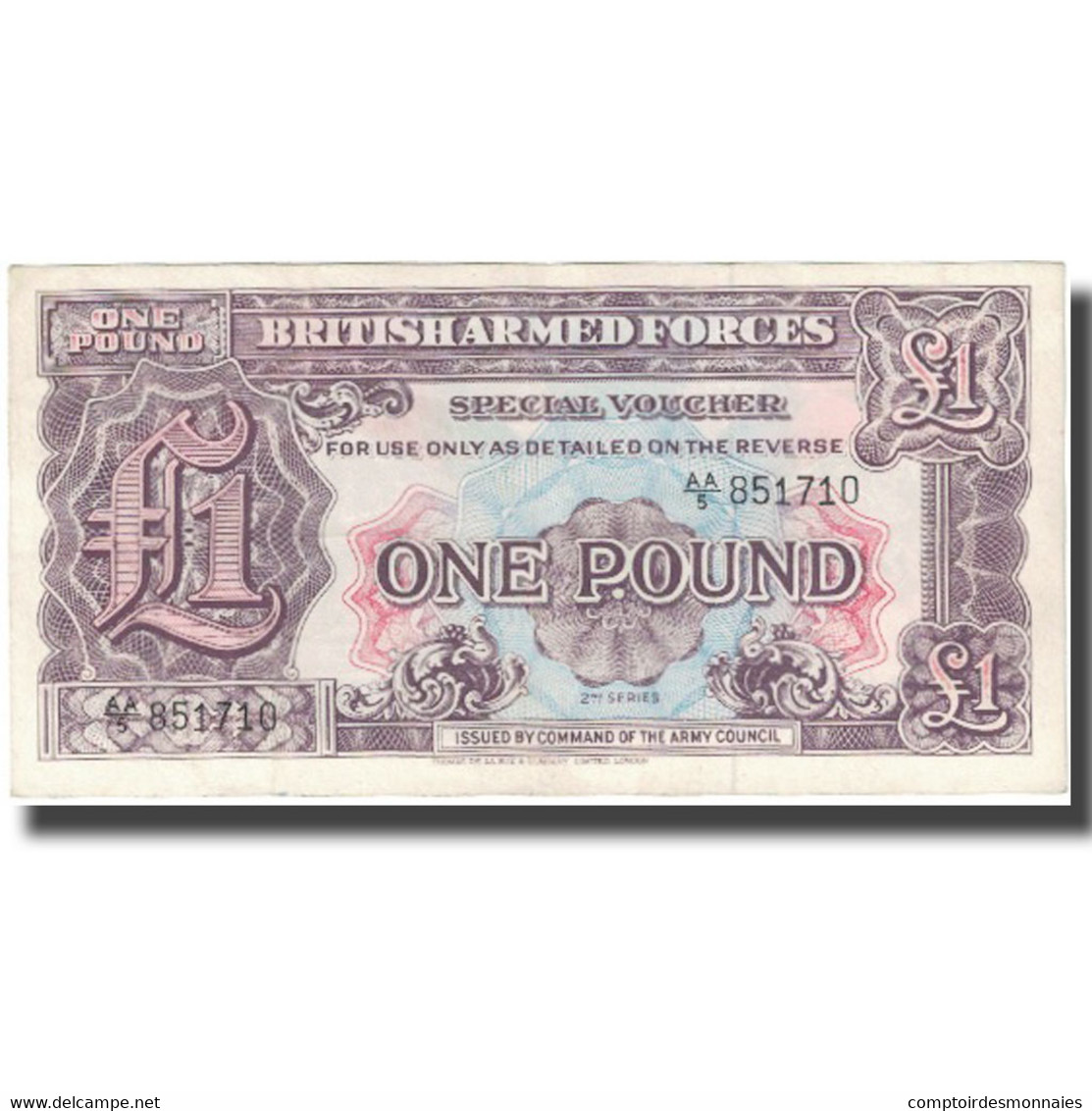 Billet, Grande-Bretagne, 1 Pound, Undated (1948), KM:M22a, SPL - British Armed Forces & Special Vouchers