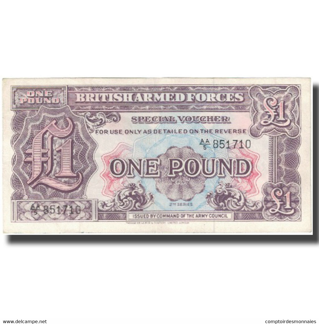 Billet, Grande-Bretagne, 1 Pound, Undated (1948), KM:M22a, SPL - British Armed Forces & Special Vouchers