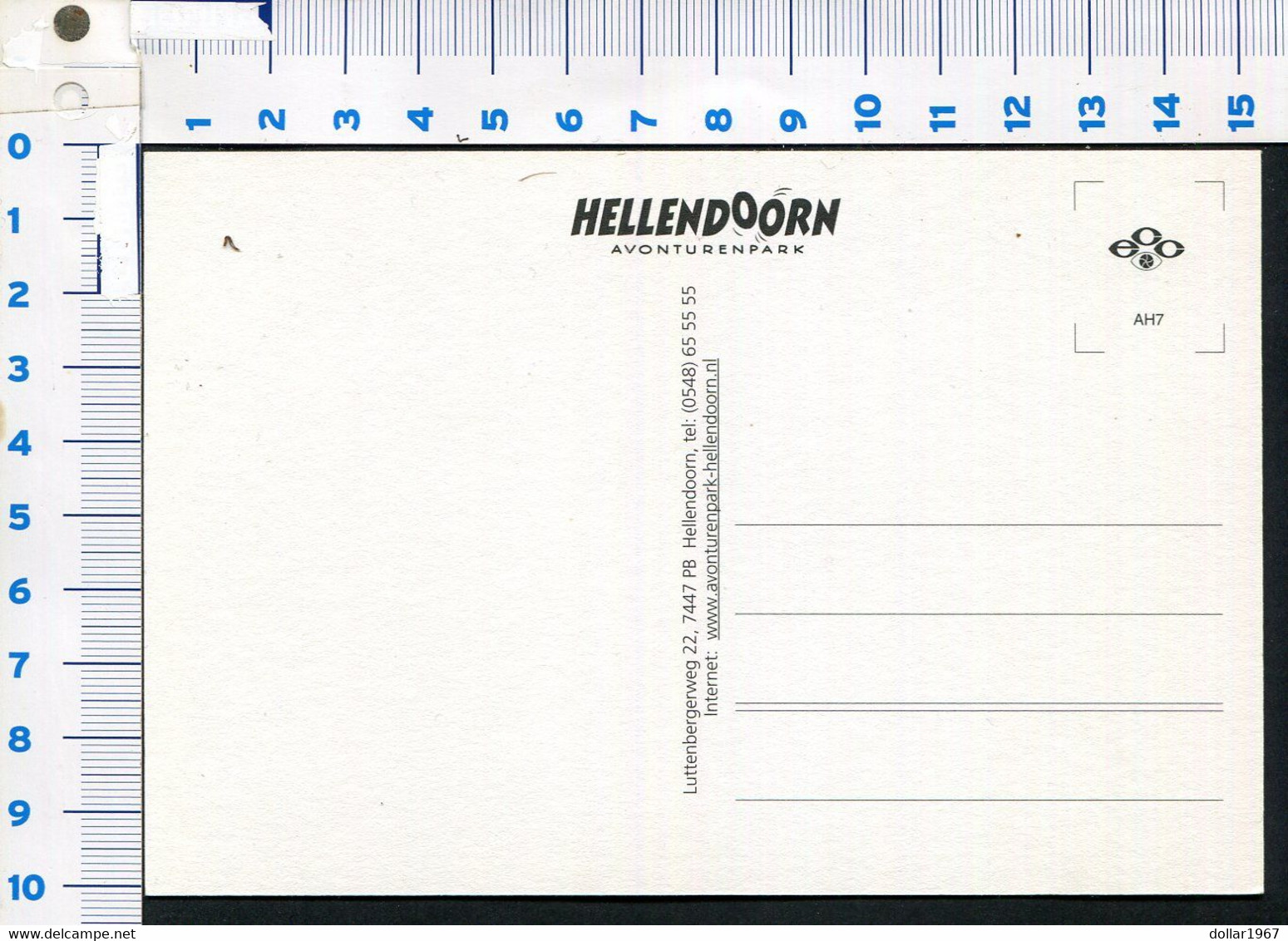 Pays Bas Hellendoorn Avonturenpark - NOT Used   ,2 Scans For Condition. (Originalscan !! ) - Hellendoorn