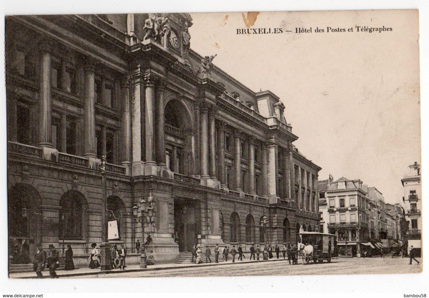 BRUXELLES * BELGIQUE * HOTEL DES POSTES * TELEGRAPHES * OMNIBUS * Animation - Brussel Nationale Luchthaven