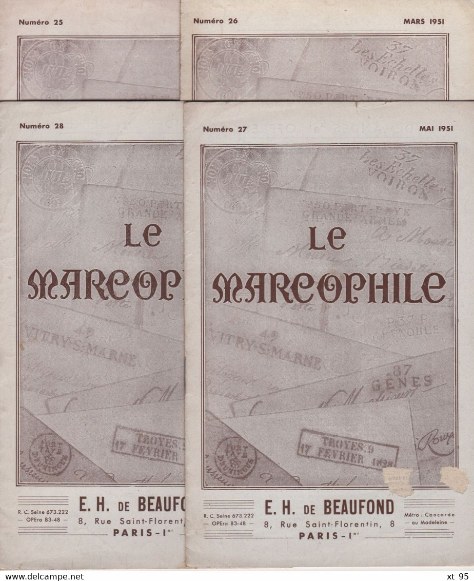 Le Marcophile N°25-26-27-28 - De Beaufond - Otros & Sin Clasificación