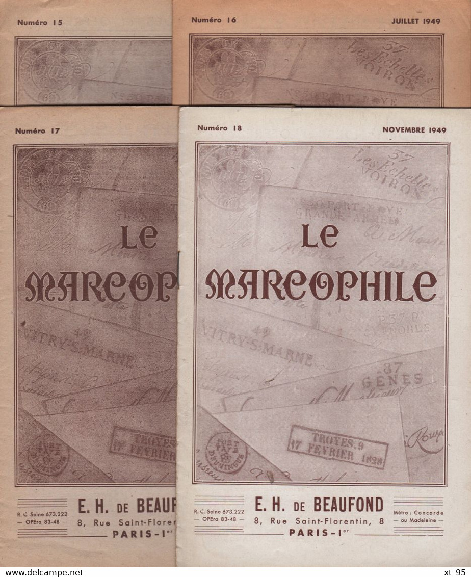 Le Marcophile N°15-16-17-18 - De Beaufond - Otros & Sin Clasificación