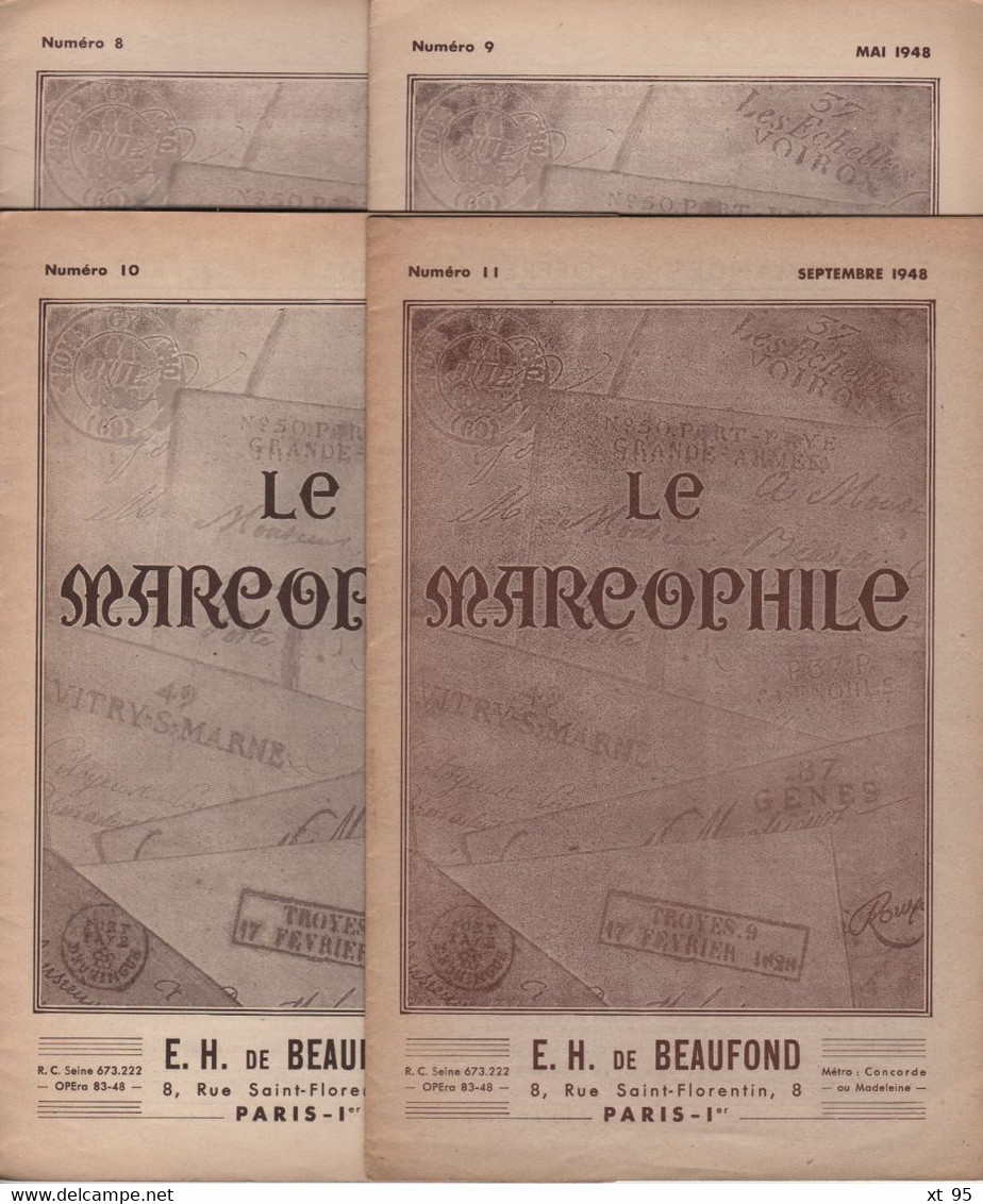 Le Marcophile N°8-9-10-11 - De Beaufond - Sonstige & Ohne Zuordnung