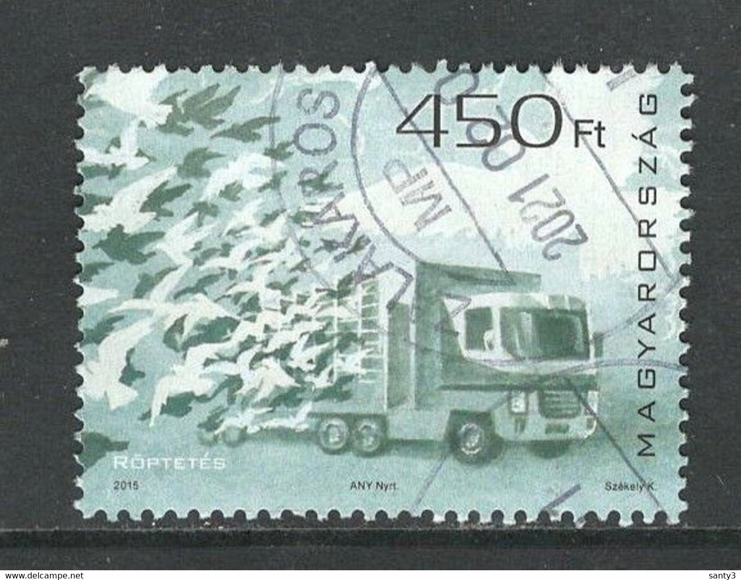 Hongarije 2015 Yv Uit Blok 360, Hoge Waarde,   Gestempeld - Used Stamps